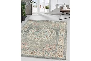 ‎THE CARPET the carpet Palma - robuster Outdoor Teppich, modernes Design, Wetterfest & UV-beständig, für Balkon, Terrasse und Wintergarten Aber auch für Küche oder Esszimmer geeignet, Grau-Orient, 240 x 340 cm