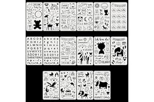 FloraVigo 16-teilige Baby Zeichenvorlage, Babyparty Lätzchen Zeichenvorlage, zum Stoffzeichnen, Babyparty, bemalbare Lätzchen, Textilgestaltungsvorlage, 18 x 10 cm