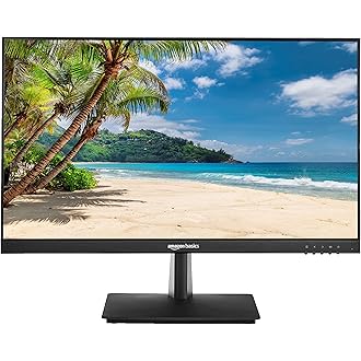 amazon basics 23.8 inches IPS Monitor with Borderless Design, FHD 1920 x 1080 Pixels, 16.7 M Colors, with inbuilt Speakers, HDMI & DP Port Connectivit