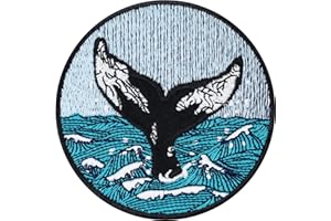 EXPRESS-STICKEREI Patch Meerestiere Animales marinos Parche (Walflosse Orca/Orca de aleta de ballena - Patch)