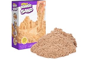 ‎KINETIC SAND Kinetic Sand - 5 kg naturbraun, magischer kinetischer Sand für Indoor-Sandspiel, Original aus Schweden, bekannt aus Kindergärten, für kreatives, entspanntes Indoor-Sandspiel, ab 3 Jahren