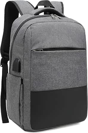 Besttravel Zaino PC Portatili,Zaino con tasca antifurto Impermeabile Zaino  per Laptop con Porta USB,Zaino per Computer Affari da 15.6 Pollici Notebook,Zaino  Lavoro Uomo per Casual Scuola,Grigio : Amazon.it: Informatica
