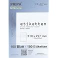 Pripa Etikettenformat 70 X 42,4 Mm 500 Blatt DIN A4 Selbstklebende