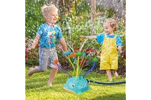 Vattensprinkler barn utomhus, grässprinkler leksak med vinglande slangar, trädgårdsslang anslutning, sommar vattenleksak för trädgård och gräsmatta, från 3 år (igelkott)