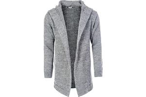 Carisma Herren Strickjacke Lang mit Kapuze • Herren Jacke mit Seitentaschen Lange Kapuzenjacke Herren angenehme Übergangsjacke für Männer 7601