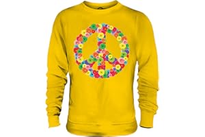Candymix - Flower Power CND Peace Symbol - Unisex Sweatshirt Mens Ladies Sweater Jumper Top