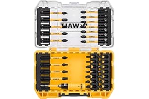 DEWALT DT70739T-QZ - Toughcase: Juego de 31 piezas, Puntas de atornillador FLEXTORQ, Extracción/Retención de brocas rápida y fácil, Estuche de Almacenamiento TSTAK