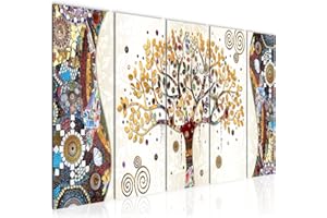 Runa Art Gustav Klimt 004655a - Cuadro XXL (200 x 80 cm, 5 piezas, fabricado en Alemania)