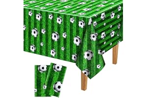 ASTARON 2 pcs Football Table Cloth 137 * 274cm, Soccer Ball Pattern Tablecloth Football Table Covers for Football Events Football Party Decorations for Boys Birthday Soccer Party Supplies