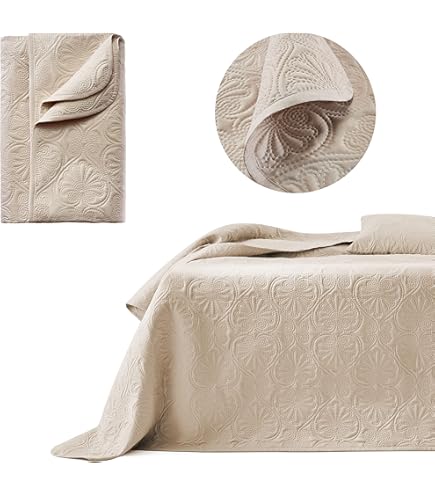 ROOM99 Feel Elegante Sprei in Mosterd, 220 x 240 cm - Veelzijdige Woondeken als Bedsprei of Banksprei, Quilt - Fluwelen Stijl