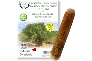 ARTISAN GIFT CO Bastone da Masticare/Rosicchiare in Legno d‘Ulivo per Cani e Cuccioli (S - 12cm) 1 pz