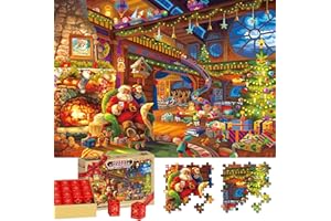 WHJSG Puzzle Adventskalender 2024, Puzzle Weihnachten 1008 Teile, 24 Boxen Adventskalender Puzzle Countdown bis Weihnachten, Weihnachtspuzzle Weihnachtsgeschenke für Erwachsene und Kinder