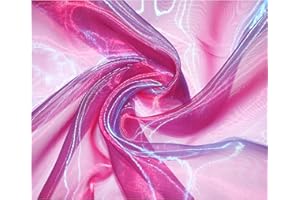 THEFABRICTRADE Premium Crystal Organza Voile Fancy Dress Costume Decorations Fabric 150cm Wide/Sold by The Metre (TT-06 Nebula)
