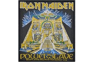 Klicnow Iron Maiden Powerslave Woven printed Patch 9cm x 10cm (3 1/2" x 4")