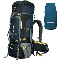 TRAWOC 80L Travel Backpack for Outdoor Sport Camp Hiking Trekking Bag Camping Rucksack HK007 (NAVYBLUE) 1 Year Warranty