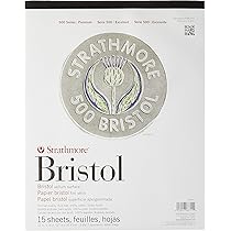 Bloco De Papel Strathmore Bristol Série 300, 20 Folhas, 270 G, 22,9 X