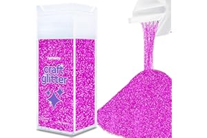 Hemway Rose Pink Ultra Fino/Extra Fine Craft del brillo de la coctelera de Artes Oficios Vasos de papel de cristal decoraciones diy de Proyectos - 1/128" 0,008" 0.2MM - 130 g / 4,5 oz