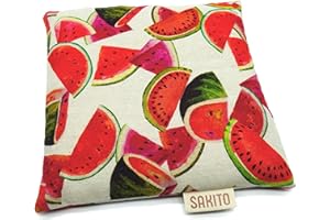 Bouillotte Micro-onde - Coussin Chauffant Micro onde - Bouillotte Noyau de Cerise - Bouillotte Grain de Lin - Bouillotte Seche (18x18 cm) Blé et Lavande (Carré)