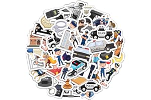 PADABAYKA 100 stück Polizei-Aufkleber, Polizeiautos, Cops-Sticker, Polizeimann-Laptop-Aufkleber, Autosticker Polizei, Polizeiparty-Dekorationen und Geschenke - Police Stickers