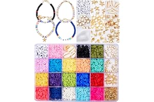 Set Perline Fai Da Te Per Bambini 400+ Pezzi, Kit Creazione Gioielli Con Perle A Incastro, Ideale 4+ Anni