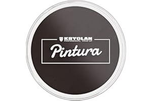 Kryolan Pintura Water Color Schminke 25ml, Farbe: Black, Waschbar, Vegan, ohne Parfüm, ohne Parabene, Glutenfrei - ideal für Kinder, Party, Karneval, Fasching & Halloween