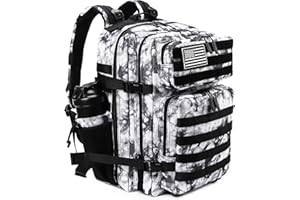 LHI Mochila Militar Táctica Hombre 45L Grande Impermeable – Mochila Molle para Senderismo, Supervivencia, Crossfit, Gimnasio, Viaje y Outdoor