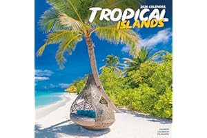 Tropical Islands Calendar 2026 Square Travel Wall Calendar - 16 Month