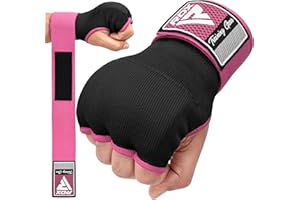 RDX Gel Fasce Boxe Sottoguanti Interni Bende, 100cm Elastico Lunghe Polsiere, Pugno Imbottita Protezione Bendaggi Guanti, Pugilato Muay Thai Allenamento Kickboxing Arti Marziali Punzonatura Uomo Donna