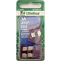 Littelfuse ATO 3 Amp 32V Fuses - 5 Pack Automotive Blade Fuses