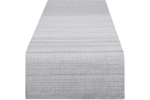 Delindo Lifestyle Camino de Mesa Samba Gris, Impermeable, Antimanchas, casa y Jardin, Moderno, Rectangular 40x140 cm