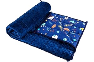 Sleepymoon Gewichtsdecke, schwere Decke, Blau, 104 x 152 cm - 3,2 kg