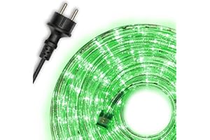 Nipach GmbH 10m 240 LED Lichterschlauch Lichtschlauch grün – Innen- und Außenbereich – energiesparende Leucht-Dekoration für Garten Fest Weihnachten Hochzeit Gesamtlänge ca. 11,50 m