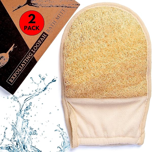 Hydréa London Bio-Luffa Körperpolster – Natürliches Peeling Für Strahlende Haut (Doppelpack)