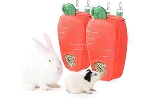 JANYOO Akcesoria dla świnek morskich, worek na siano, worek na siano, dozownik karmy dla królików, 2 sztuki