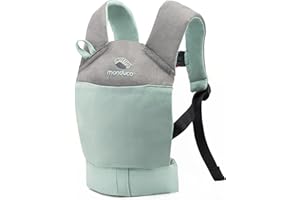 manduca Doll Carrier - Geeignet für Kleinkinder ab 18 Monaten - Puppenzubehör - Puppentragetuch aus Bio-Baumwolle für Babypuppen und Kuscheltiere ,Mint