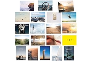 ‎KIPITAN 20er Postkarten Set mit Sprüchen und Zitaten zum Thema MOTIVATION – Jede Postkarte ein Spruch oder Zitat