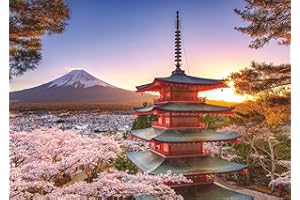 Ravensburger 12000582 - Widok na kwiat wiśni Fuji - puzzle 1000 elementów – puzzle dla dorosłych i dzieci w wieku od 14 lat,