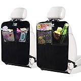 KangoKids Kick Mats Set of 2 - Keep Your Upholstery Clean - Waterproof and Stain Resistant Seat Protectors - Pockets Make a H