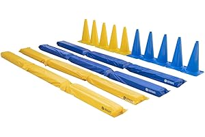 Dönges Pferdegasse gefülltes Set + 10er XXL Pylonen-Set 50 cm blau und gelb (Arbeitsgassen Bodenarbeit Gassen Gymnastizierung Muskelaufbau Pferdegassen Positionsarbeit Richtläufer Schaumstoffbalken)