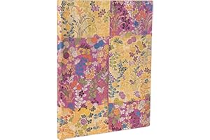 PAPERBLANKS Kara-ori Pink (Japanese Kimono) Ultra Unlined Softcover Flexi Journal (Elastic Band Closure)