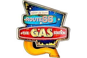 DiiliHiiri Panneau Rétro Lumineux pour Garage Classique Style Vintage Plaque Métallique Artisanat Accessoires pour Décoration Maison de 50 Ans