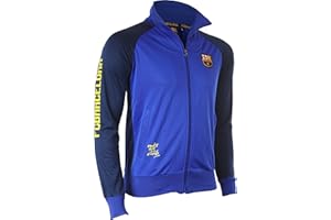 FC BARCELONE Trainingsjacke mit Reißverschluss von Barça, offizielles Produkt des FC Barcelona, Erwachsenengröße, für Herren