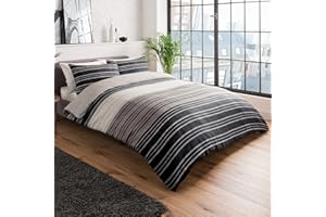 SLEEPDOWN Sleep Down Super King - Juego de funda nórdica y funda de almohada (algodón), color Marrón