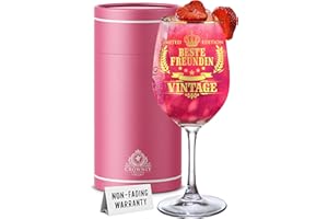 CROWNLY CRYSTAL® Weinglas Geschenke Für Freundin Beste Freundin Geschenke Für Frauen Weinglas Mit Gravur Personalisierte Geschenke Beste Freundin Glas Mit Gravur Coole Geschenke