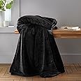 Catherine Lansfield Extra Large Raschel Velvet Touch 200x240cm Blanket Throw Black