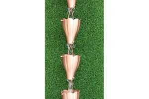 Kam Home XL Chaîne de pluie en aluminium Cuivré 2,5 m