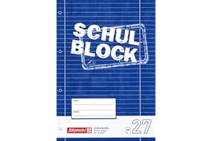 TEXTIMO Schreibblock/Schulblock 27 "BRUNNEN" 50 Blatt / A4-70g