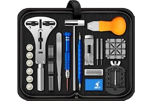 JOREST Watch Repair Tool Kit, Battery Replacement, Strap Adjustment, Bracelet Pin Removal, Band Link Remover, Resizing Tool, 
