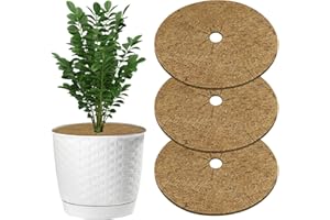 OFFCUP Kokos Mulchscheibe 60cm, 3 Stück Kokosfasermatte Rund Kokosmatte Winterschutz Kokos Pflanzenschutz Kokosscheibe 60cm Kokosmatten für Pflanzenschutz, Kälteschutz, Frost, Schutz vor Nässe