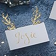 Ginger Ray Gold Glitter Antler Shaped Christmas Place Cards